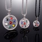 925 Silver Six-Syllable Mantra Rotating Seven Treasures Pendant